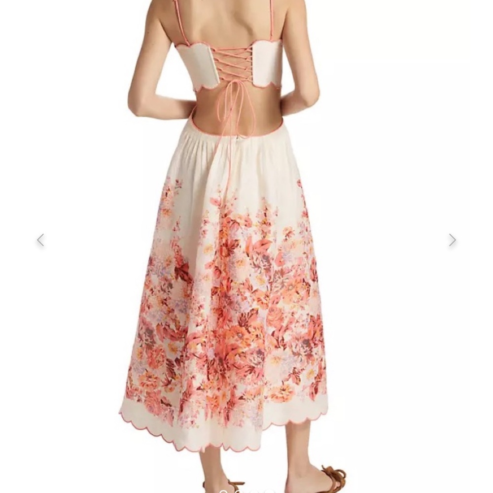 Zimmermann Cream and Pink Floral Dress - Picture 2 of 6